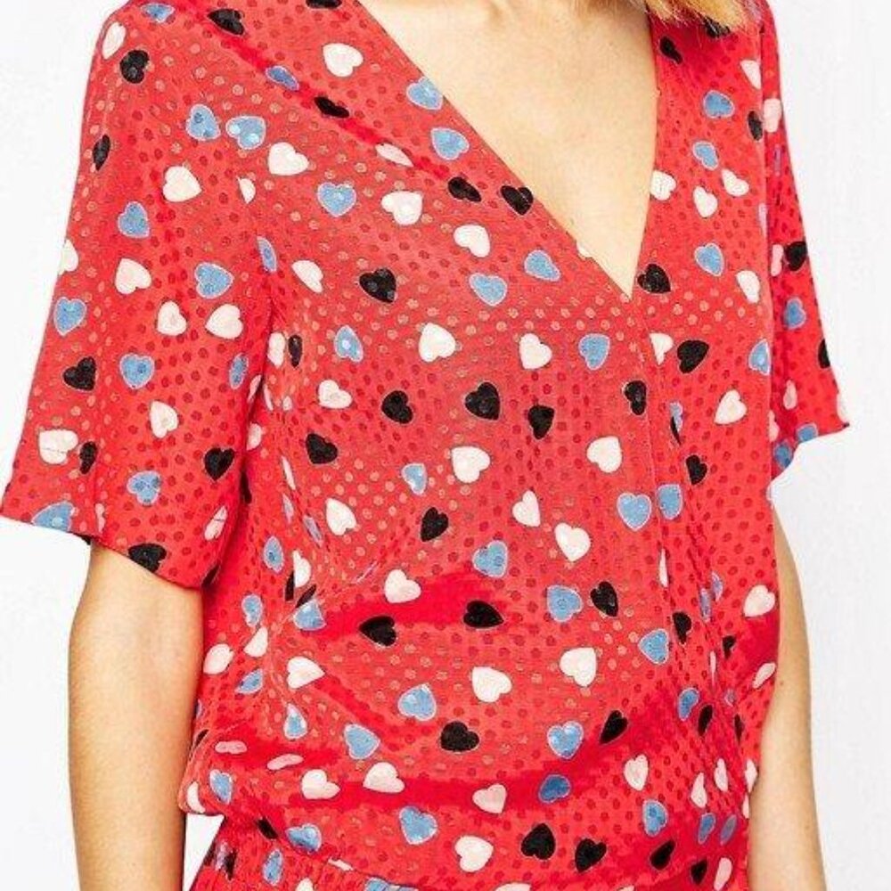 NWOT See by Chloe Romper In Heart Print - Picture 3 of 10